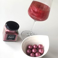 Glitterpulver til baking & drinker - Rosa
